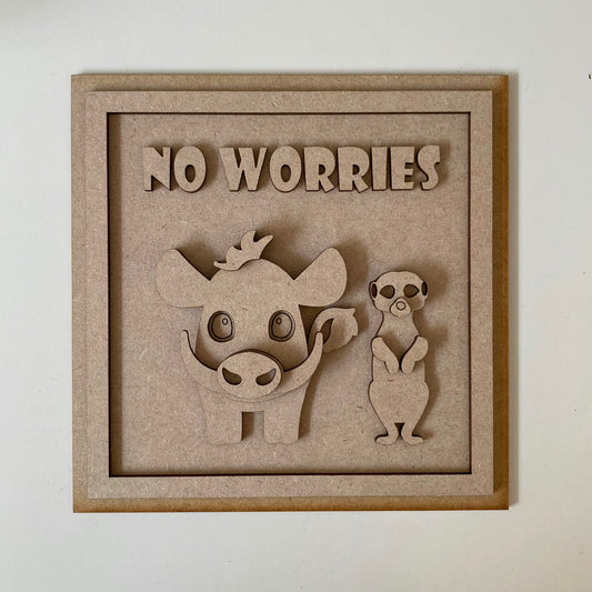 19cm No Worries Meercat and Boar Sign