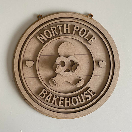 20cm North Pole Bakehouse Sign