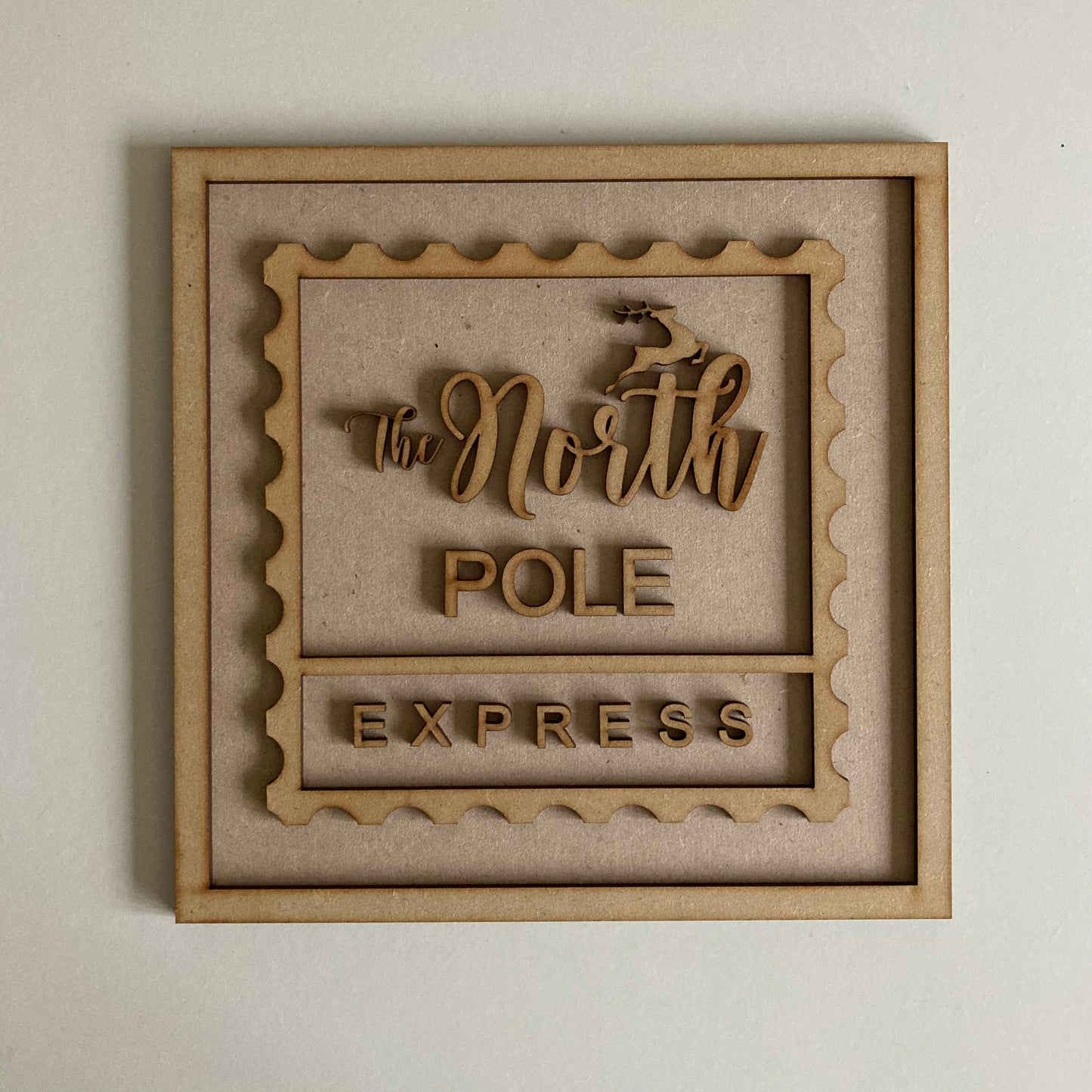22cm North Pole Express Ticket Sign