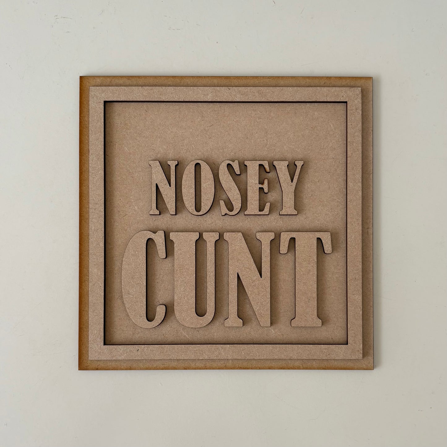 19cm Nosey Cunt Sign