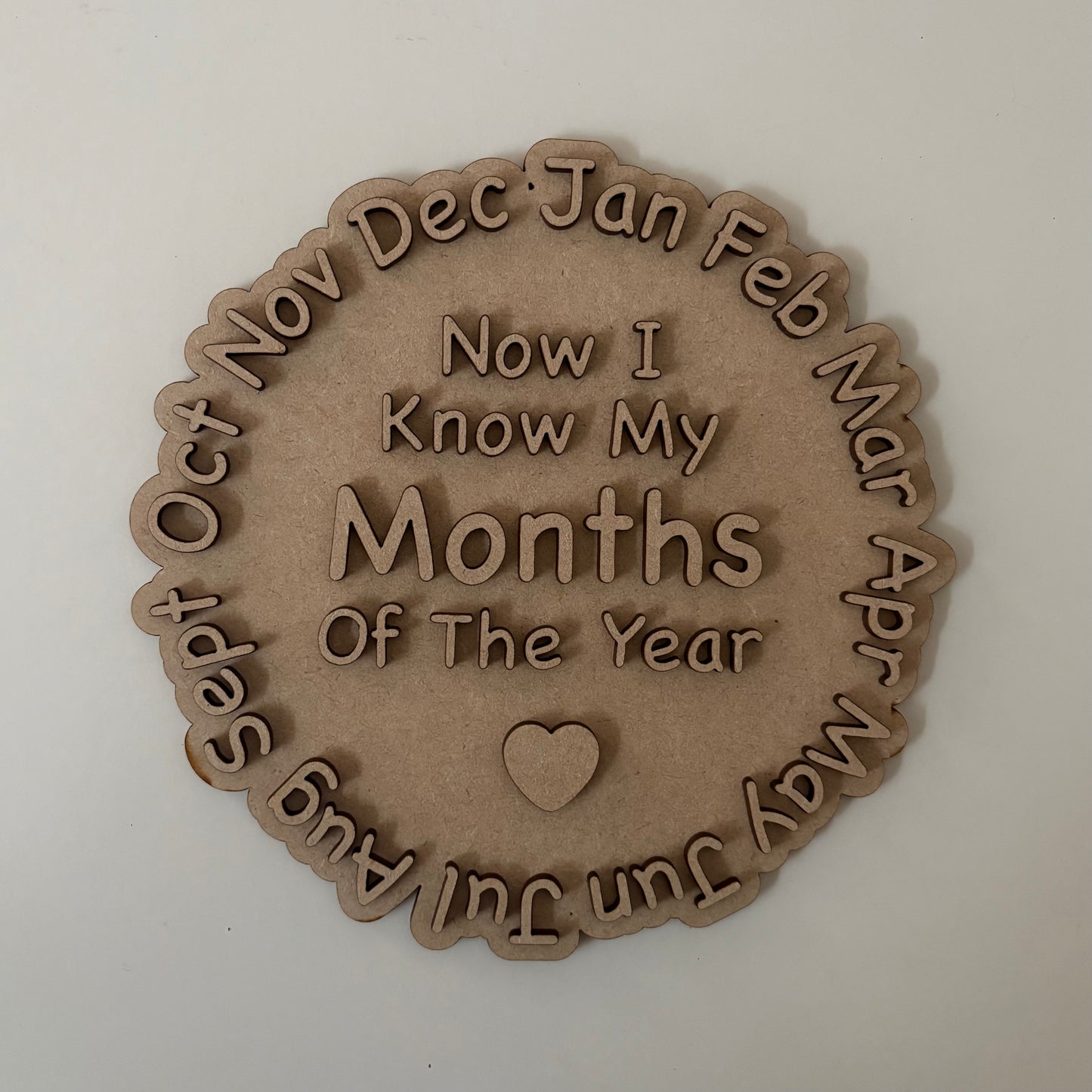 20cm Now I Know The Months Of The Year Sign