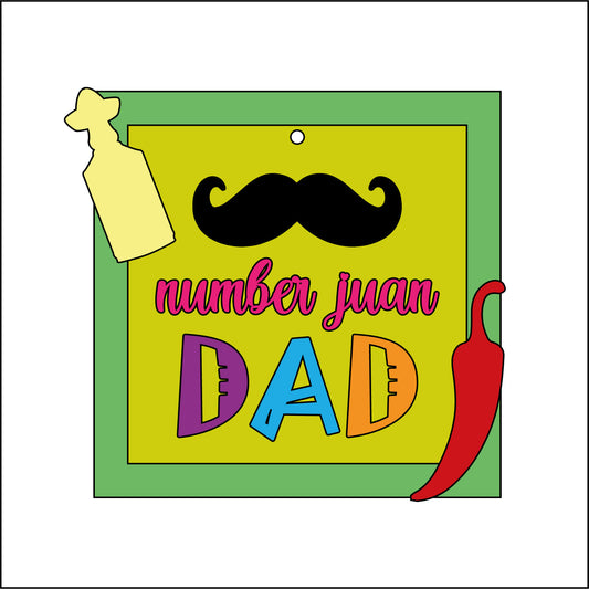 9cm Number Juan Dad Mini Frame