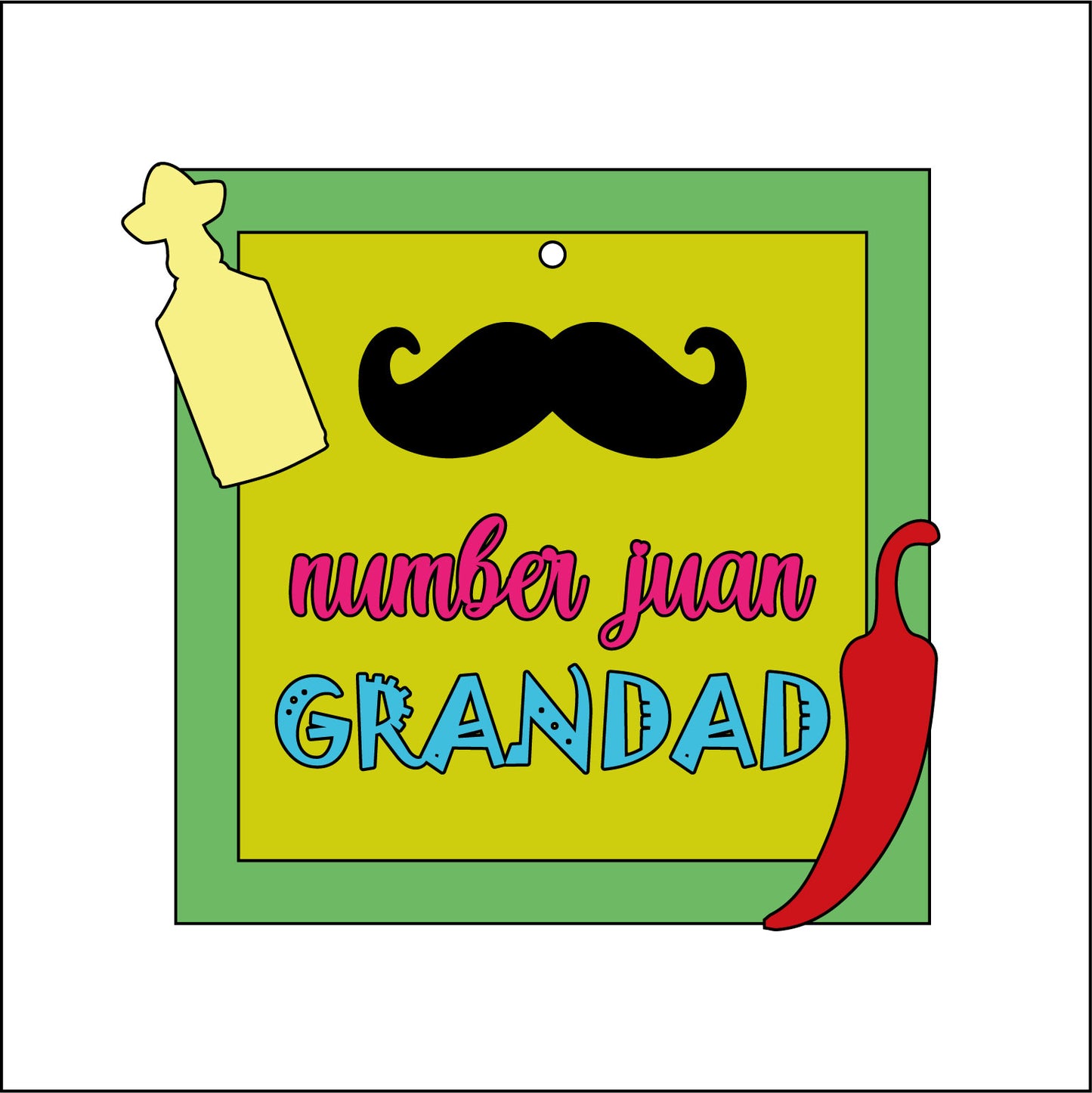 9cm Number Juan Dad Mini Frame