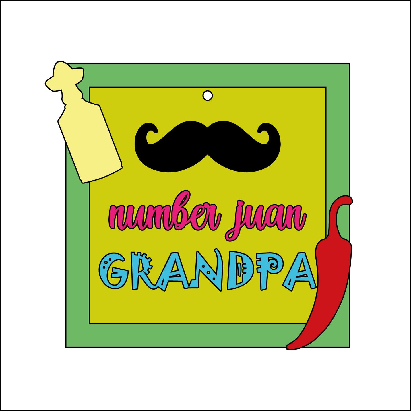 9cm Number Juan Dad Mini Frame