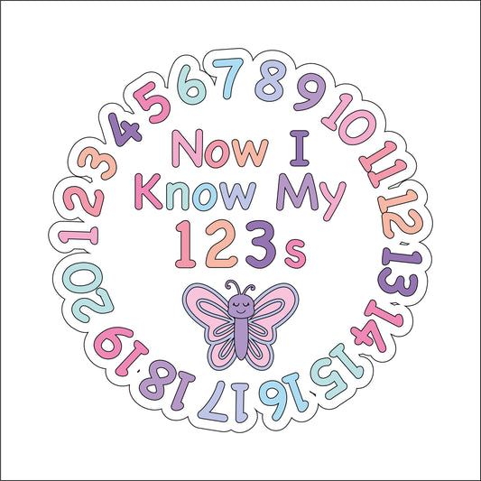 20cm Numbers Butterfly Sign