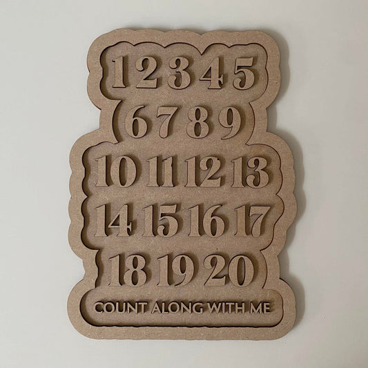 30cm Count Along With Me Sign