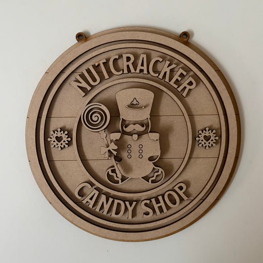 20cm Nutcracker Candy Shop Sign