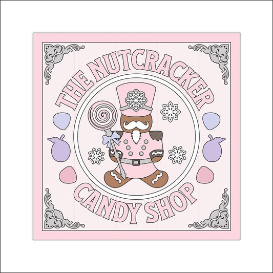 19cm Nutcracker Candy Shop Sign
