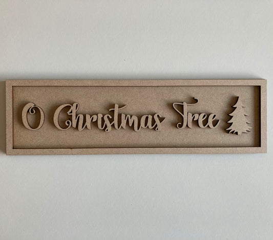 30cm O Christmas Tree Sign