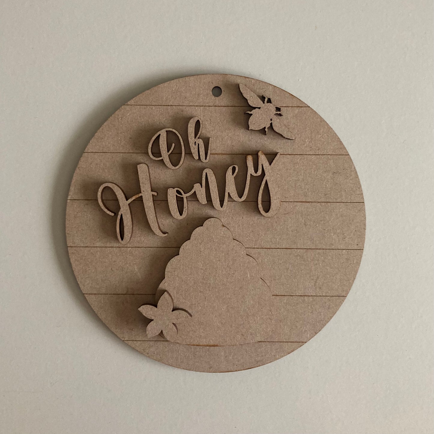 12.5cm Oh Honey Round Decoration