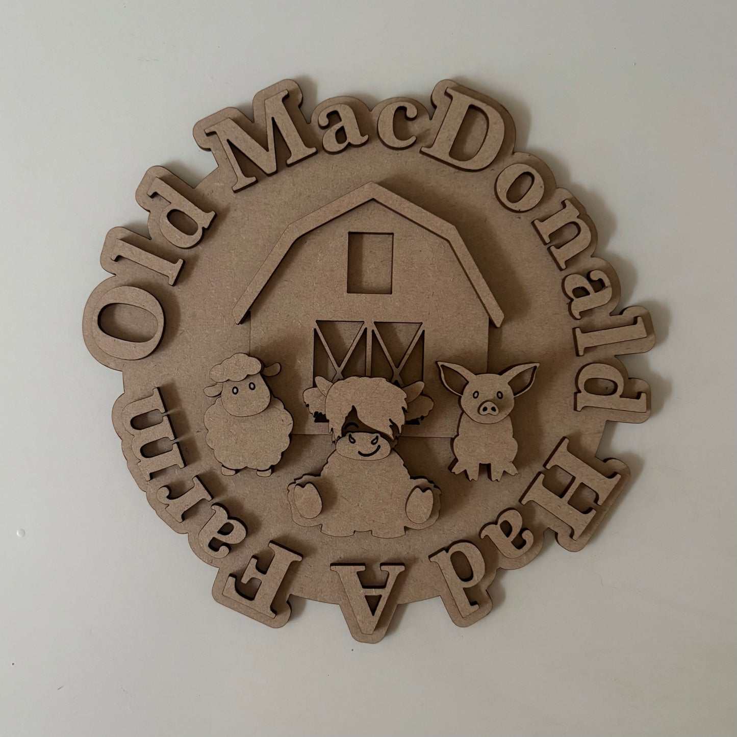 20cm Old MacDonald Had A Farm Sign