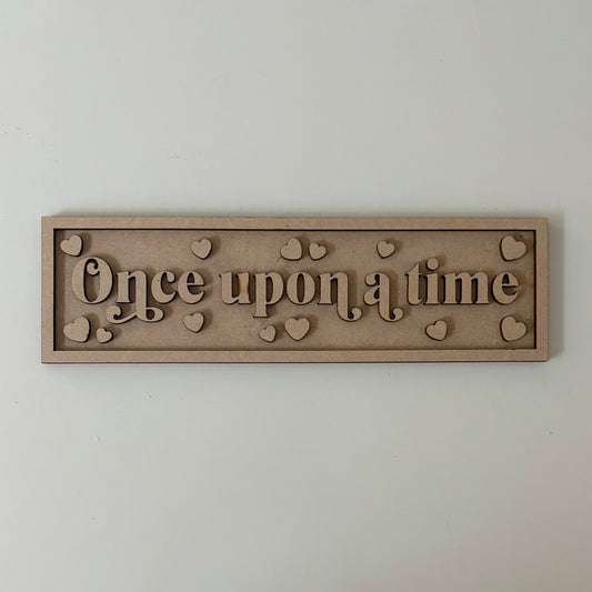19cm Once Upon A Time Rectangle Sign