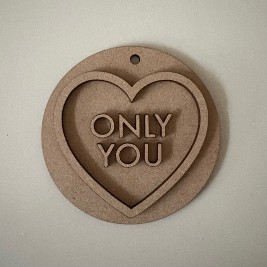 9cm Love Heart Decoration