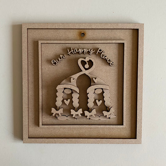 15cm Our Happy Place Gonk Ladies Sign