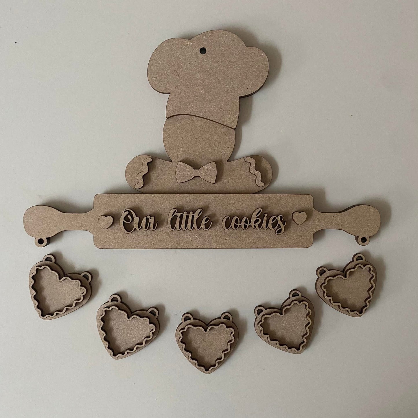 25cm Our Little Cookies - Gingerbread Heart Cookie Bunting
