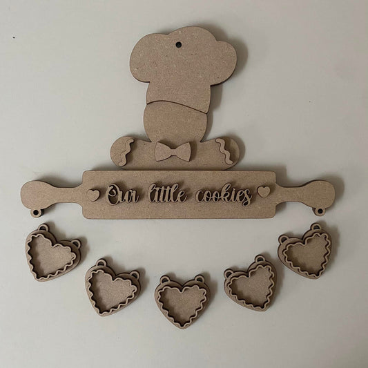 25cm Our Little Cookies - Gingerbread Heart Cookie Bunting
