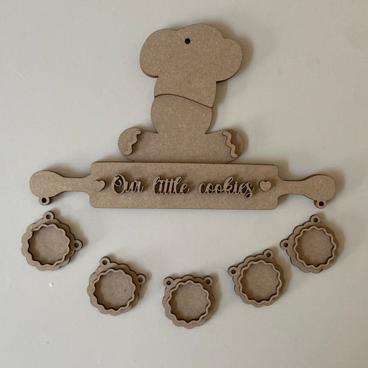 25cm Our Little Cookies - Gingerbread Round Cookie Bunting