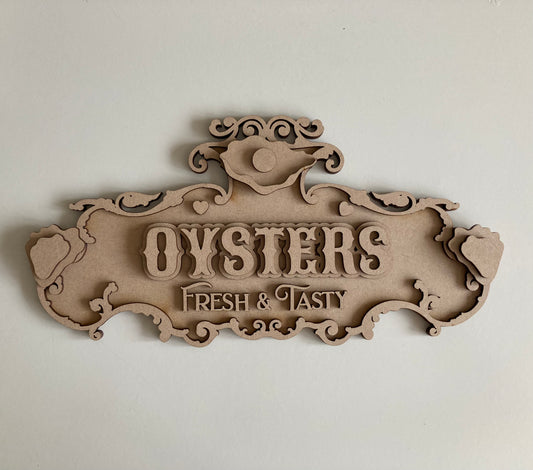 30cm Oysters Fancy Sign