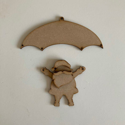 14.5cm Parachuting Santa Dangly