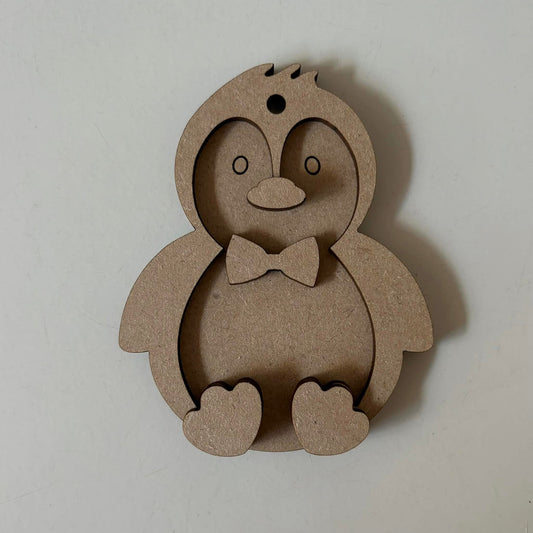 9cm Penguin Wearing Bow Tie Decoration