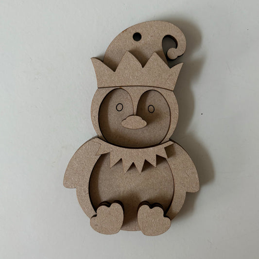 10cm Penguin Elf Decoration