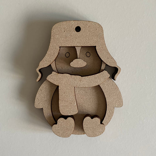 10cm Penguin In Hat Decoration