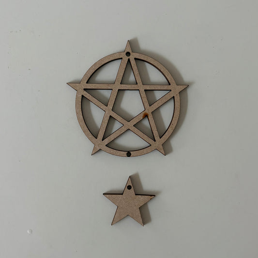8cm Pentacle Dangly Decoration