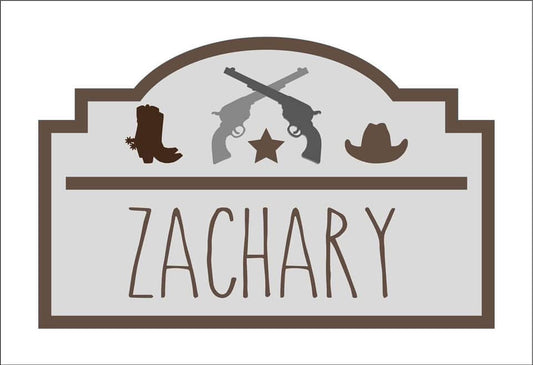 30cm Wild West Personalised Door Sign