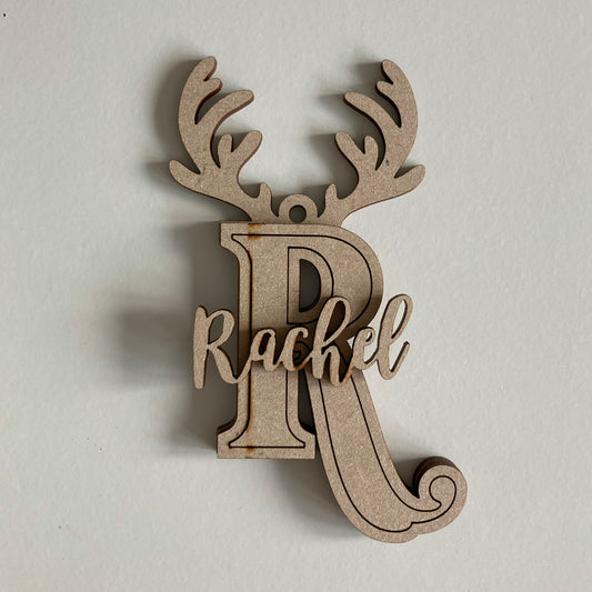 10cm + Personalised Antler Christmas Letter