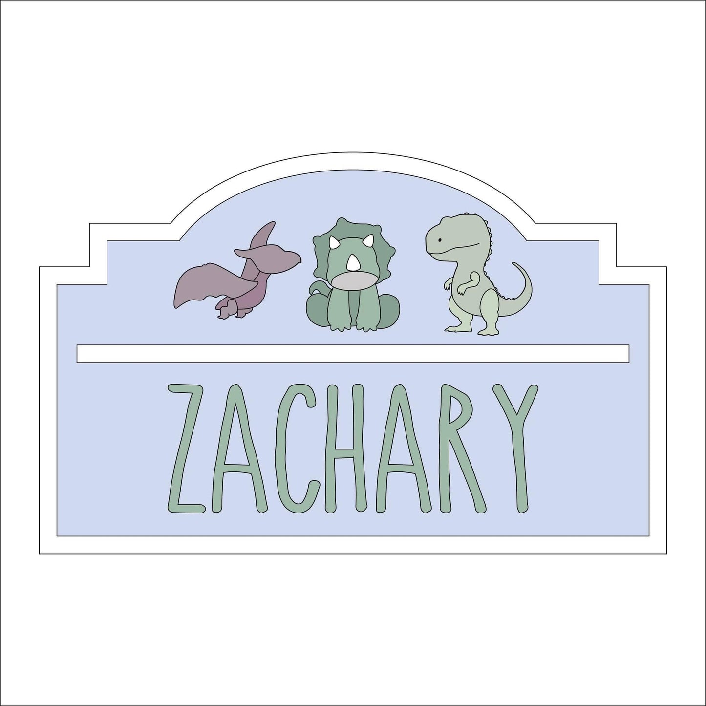 30cm Dinosaurs Personalised Door Sign
