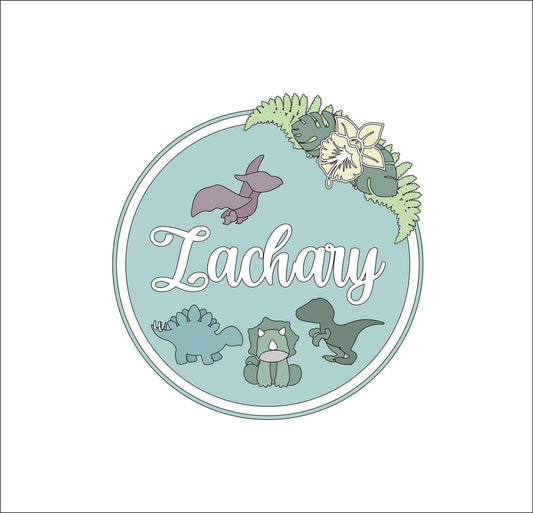 20cm Dinosaur Personalised Sign