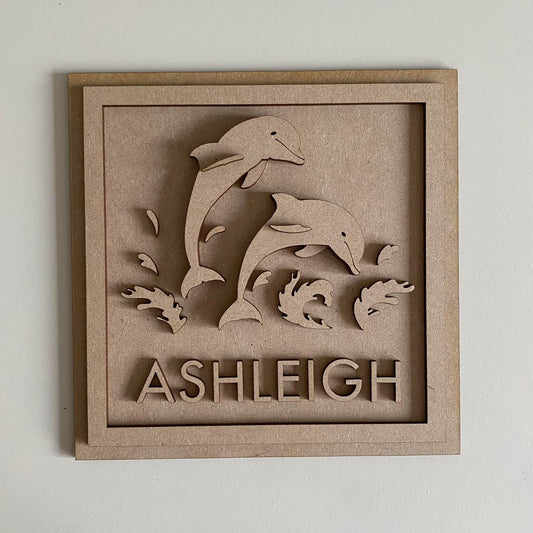 19cm Personalised Dolphin Sign