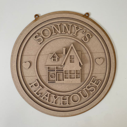 20cm Personalised Playhouse Sign