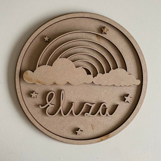 20cm Personalised Rainbow Plaque