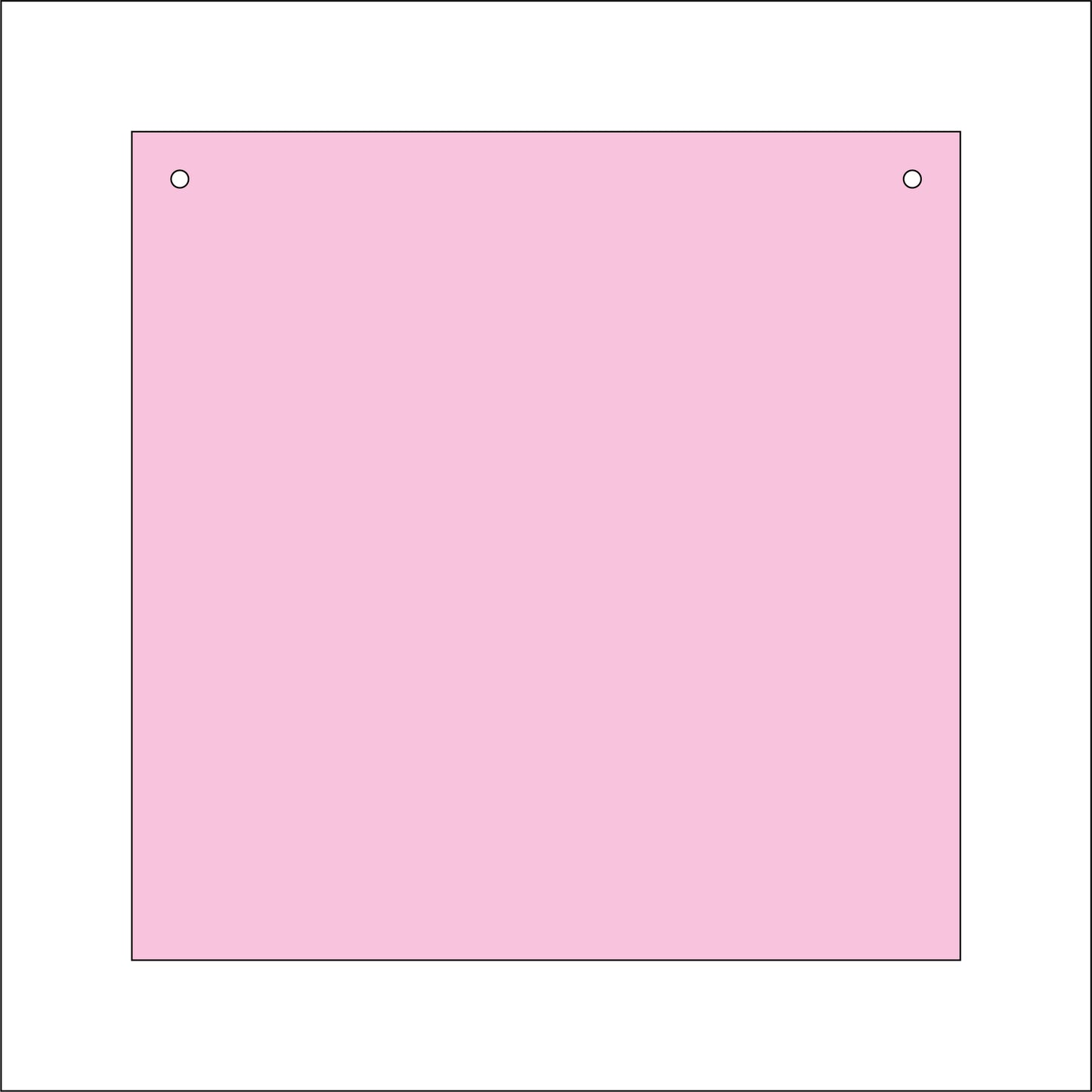 19cm Plain Square Plaque