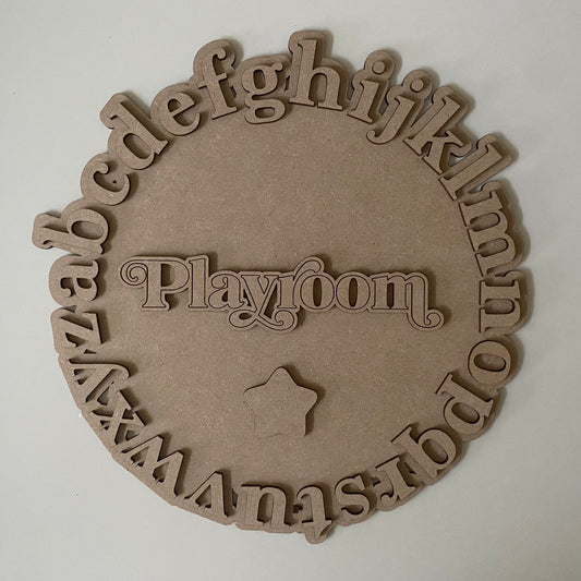 20cm Alphabet Playroom Sign