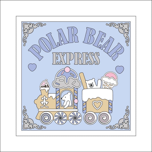 19cm All Aboard The Polar Bear Express Sign