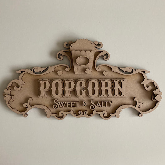 30cm Popcorn Fancy Sign