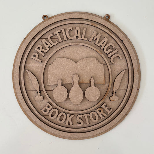 20cm Practical Magic Book Store Sign
