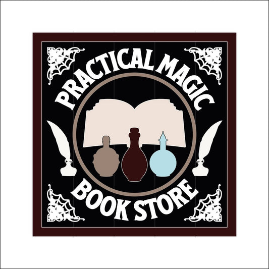 19cm Practical Magic Book Store Sign