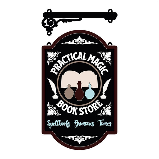 25cm Practical Magic Book Store Hanging Sign