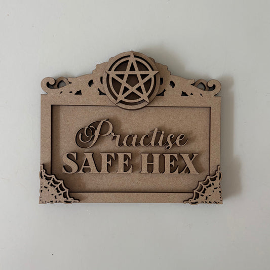 13cm Practise Safe Hex Mini Frame