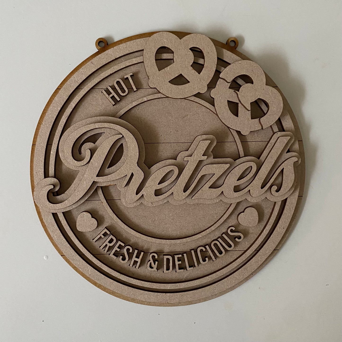 20cm Pretzels Sign