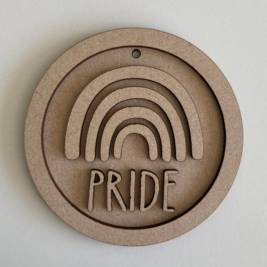 9cm Pride Rainbow Round Mini Frame