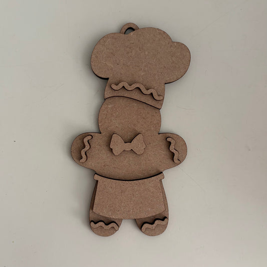 14cm Chef Primitive Gingerbread Man