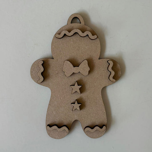 10cm Primitive Gingerbread Man Decoration
