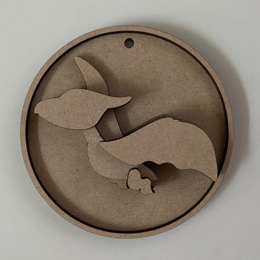 10cm Pterodactyl Dinosaur Round Bauble