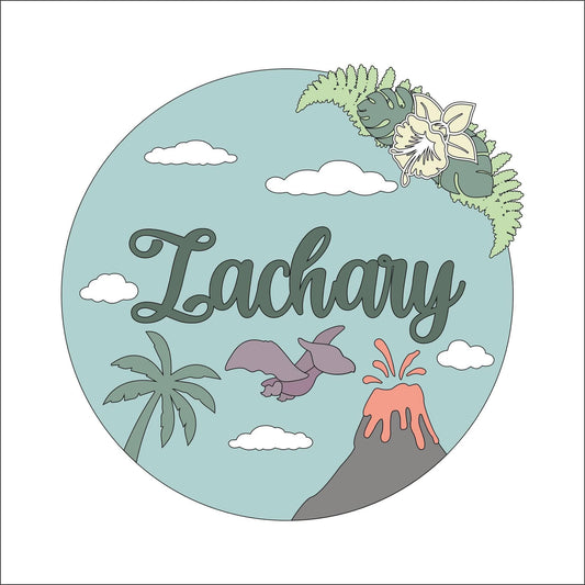 25cm Dinosaur Personalised Sign