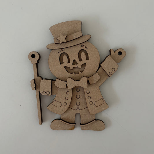 12.5cm Vintage County Fair Pumpkin Ringmaster Decoration