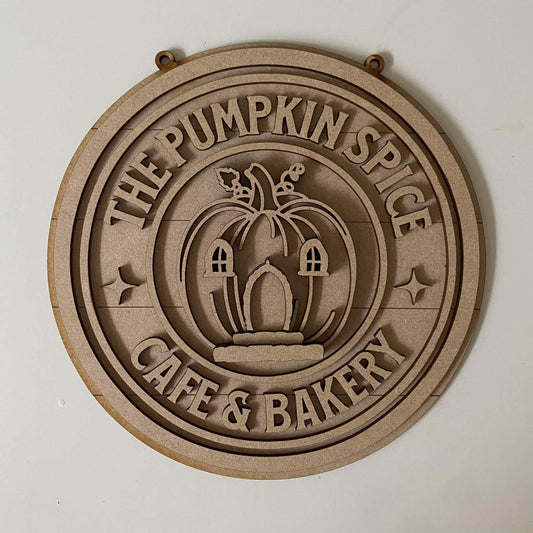 20cm Pumpkin Spice Cafe Sign